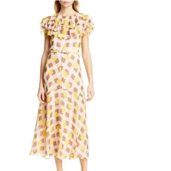 kate spade pink ruffle dress Kate Spade
